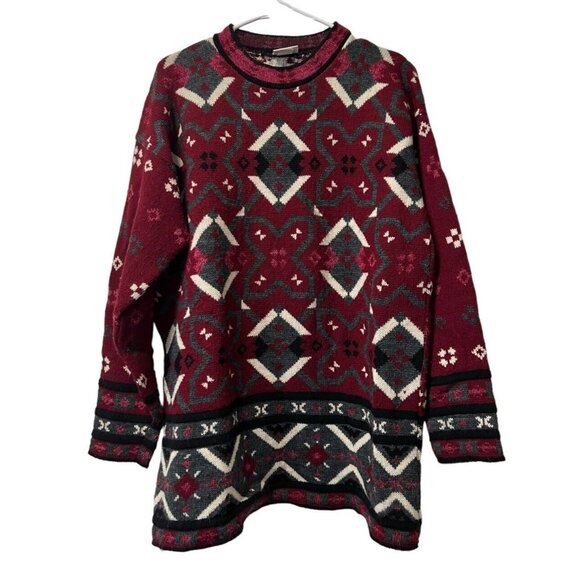 Classic Elements Womens Sweater Pullover Knit‎ Crew Neck Size Large Holiday - Picture 1 of 10